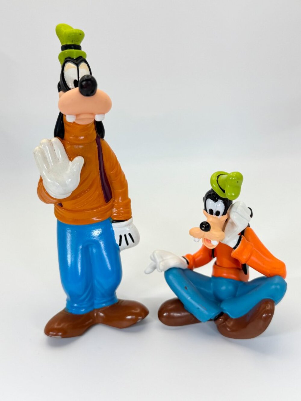 Disney GOOFY 2 Figures Hard PVC Plastic Toy Cake Toppers Retro Himbo Cozy Chaos